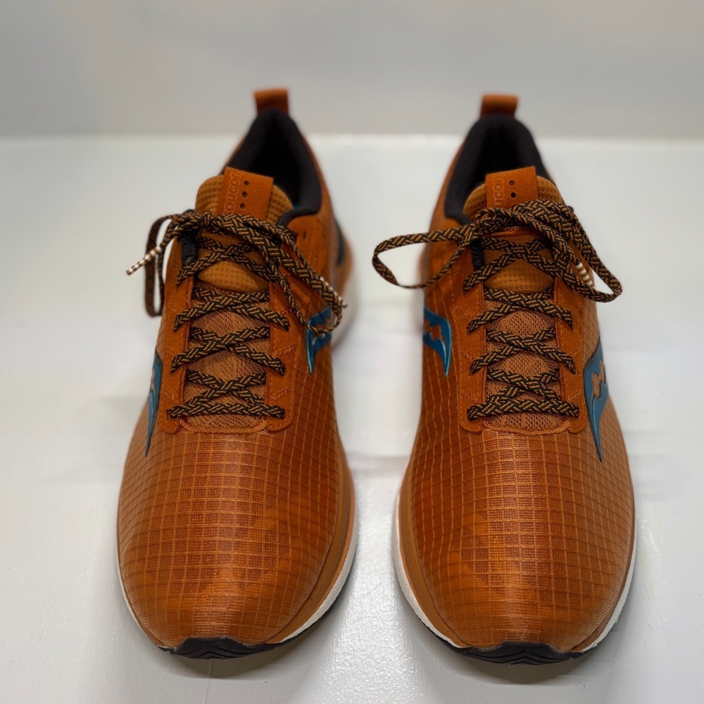 Saucony Ride 15 STR (Trail) running shoes in Clay/Basalt/Orange men’s size 11.5 - Picture 3 of 10